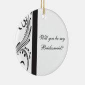 Zwart-witte Zwemelen... Keramisch Ornament (Rechts)