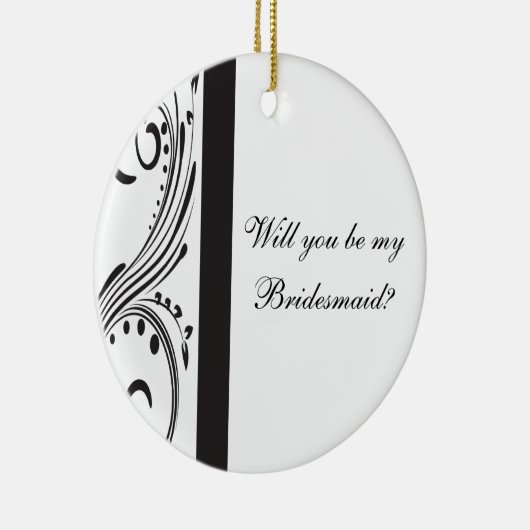 Zwart-witte Zwemelen... Keramisch Ornament (Rechts)