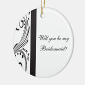 Zwart-witte Zwemelen... Keramisch Ornament (Links)