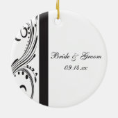 Zwart-witte Zwemelen... Keramisch Ornament (Achterkant)