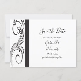 Zwart-witte zwepen Weddenschap Opslaan Datum Kaart