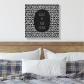 Zwart-witte zwitjes canvas afdruk (Insitu (Slaapkamer))