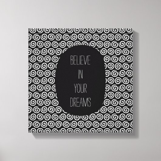 Zwart-witte zwitjes canvas afdruk (Voorkant)