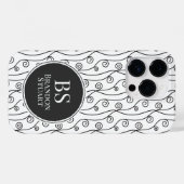 Zwart-witte zwitjes Case-Mate iPhone case (Achterkant (horizontaal))