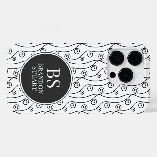 Zwart-witte zwitjes Case-Mate iPhone case (Achterkant (horizontaal))