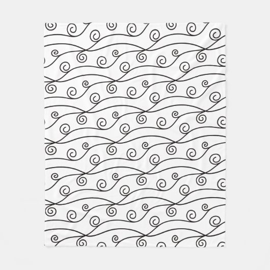 Zwart-witte zwitjes fleece deken (Voorkant)