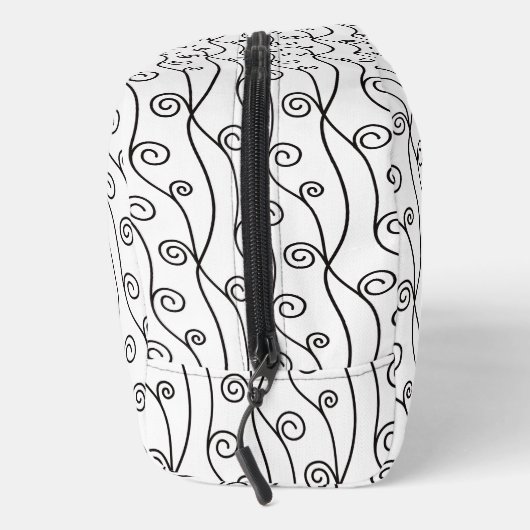 Zwart-witte zwitjes gepersonaliseerd toilettasje (Rechts)