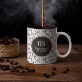 Zwart-witte zwitjes mok