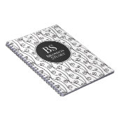 Zwart-witte zwitjes notitieboek (Rechterzijde)