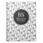 Zwart-witte zwitjes notitieboek (Voorkant)