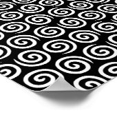 Zwart-witte zwitjes poster (Hoek)