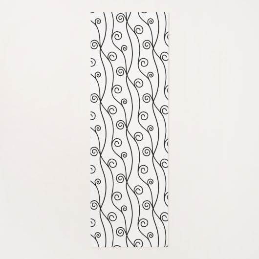 Zwart-witte zwitjes yogamat (Achterkant)