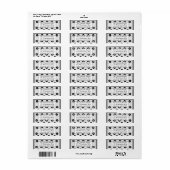 Zwart-wittebandontwerp Etiket (Full Sheet)