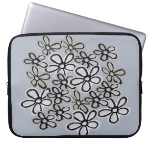 Zwart-wittebandpatroon Laptop Sleeve