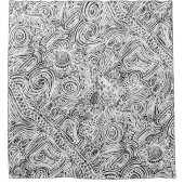 Zwart-wittebart — Showgordijn Douchegordijn (Voorkant)