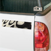 Zwart-witteboardkunst Bumpersticker (Op Truck)