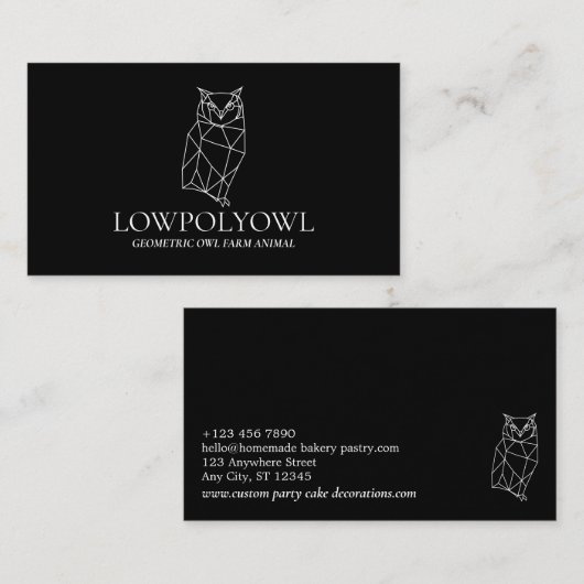 Zwart-witteboestuin Visitekaartje (Voorkant / Achterkant)