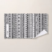 Zwart-witteboho Achtergrondhanddoekset voor handdo Bad Handdoek (Handdoek)