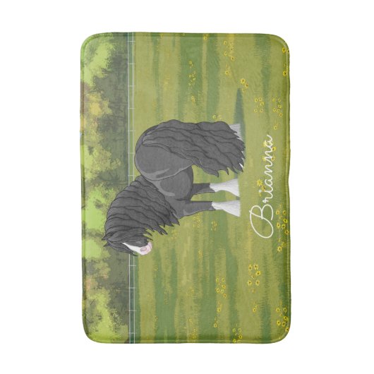 Zwart-wittebots met ventilatoren badmat (Voorkant Verticaal)