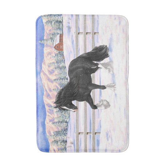 Zwart-wittebots met ventilatoren badmat (Voorkant Verticaal)