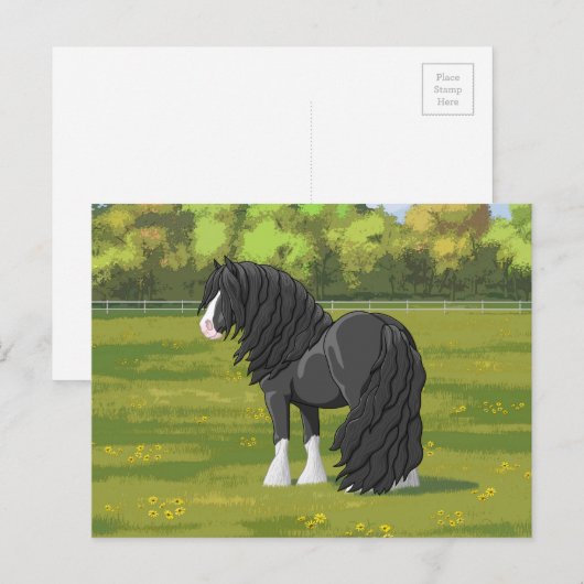 Zwart-wittebots met ventilatoren briefkaart (Voorkant / Achterkant)