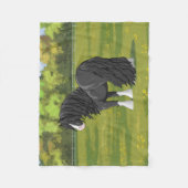 Zwart-wittebots met ventilatoren fleece deken (Voorkant)