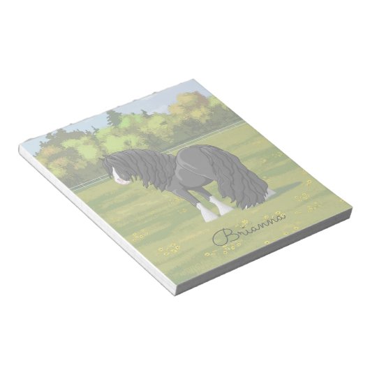 Zwart-wittebots met ventilatoren notitieblok (Schuin)