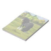 Zwart-wittebots met ventilatoren notitieblok (Linkerzijde)