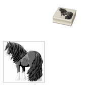 Zwart-wittebots met ventilatoren rubberstempel (Gestempeld)