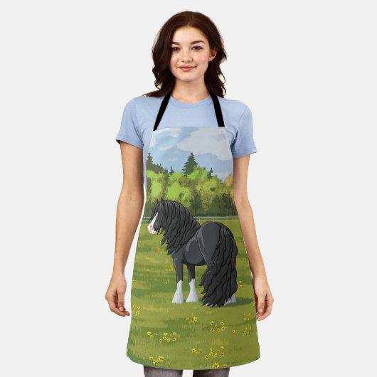 Zwart-wittebots met ventilatoren schort (Gedragen)