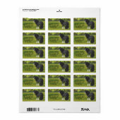 Zwart-wittebots met ventilatortfinker etiket (Full Sheet)