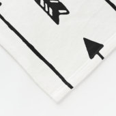 Zwart-wittebout pijlen babyjonge zuster fleece deken (Hoek)