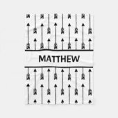 Zwart-wittebout pijlen babyjonge zuster fleece deken (Voorkant)