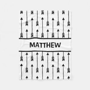 Zwart-wittebout pijlen babyjonge zuster fleece deken