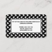 Zwart-wittederlijk zwaaien visitekaartje (Achterkant)