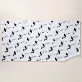 Zwart-wittehanddoeken Strandlaken (Voorkant)