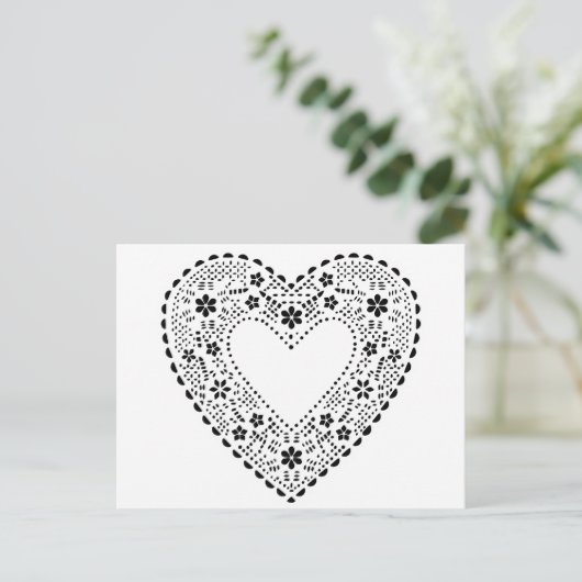 Zwart-wittehars Briefkaart (Staand voorkant)