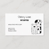 Zwart-wittehonden en goudhonden | Dog Walker Visitekaartje (Achterkant)