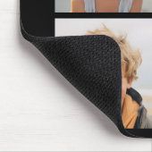 Zwart-witteinkfotocollage met monogram muismat (Hoek)