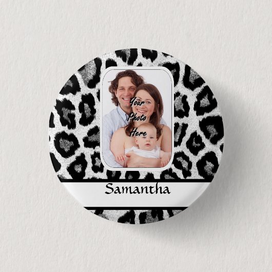 Zwart-wittekaarten Ronde Button 3,2 Cm (Voorkant)