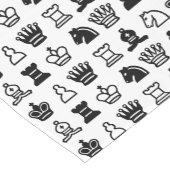 Zwart-wittekaartpatroon Korte Tafelloper (Hoek)