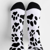 Zwart-wittekatpols afdrukken sokken (Top)