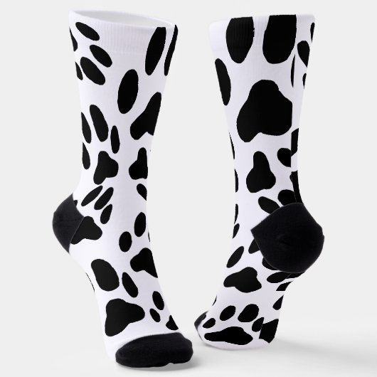 Zwart-wittekatpols afdrukken sokken (Gebogen)
