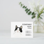 Zwart-wittekattenet Visitekaartje (Staand voorkant)