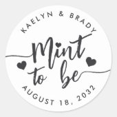 Zwart-witteken om te wedden ronde sticker (Voorkant)