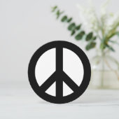 Zwart-witteken voor vrede kaart (Staand voorkant)