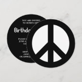 Zwart-witteken voor vrede kaart (Voorkant / Achterkant)