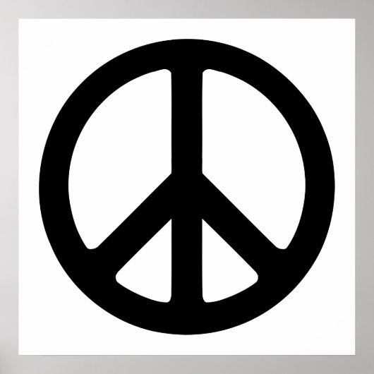 Zwart-witteken voor vrede poster (Voorkant)