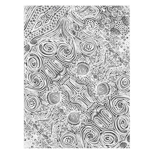 Zwart-wittekend Hoesje voor tablecloth Tafelkleed (Voorkant)