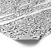 Zwart-wittekende hek poster (Hoek)